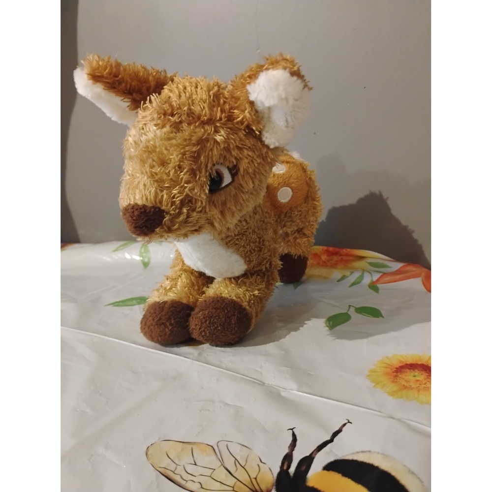 Disney Bambi Plush Stuffed Animal Soft Shaggy Fawn Deer Brown White Spots
